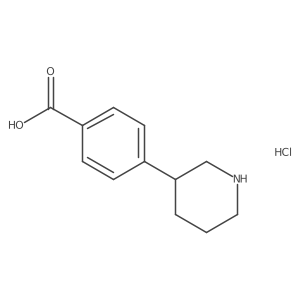 (R)-4-(Piperidin-3-yl)benzoic acid hydrochloride Structure