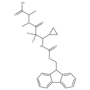 (2S)-2-[3-cyclopropyl-3-({[(9H-fluoren-9-yl)methoxy]carbonyl}amino)-2,2-difluoro-N-methylpropanamido]propanoic acid Structure