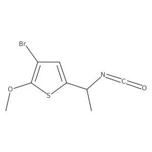3-Bromo-5-(1-isocyanatoethyl)-2-methoxythiophene Structure