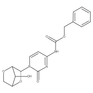 benzyl N-{1-[(1R,3R,4S,7R)-7-hydroxy-2,5-dioxabicyclo[2.2.1]heptan-3-yl]-2-oxo-1,2-dihydropyrimidin-4-yl}carbamate结构式