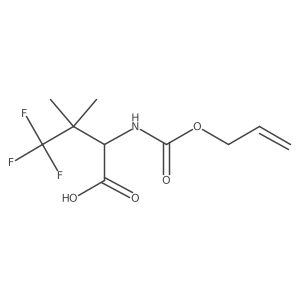 4,4,4-Trifluoro-3,3-dimethyl-2-{[(prop-2-en-1-yloxy)carbonyl]amino}butanoic acid结构式