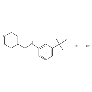 N-[(piperidin-4-yl)methyl]-6-(trifluoromethyl)pyridin-2-amine dihydrochloride结构式