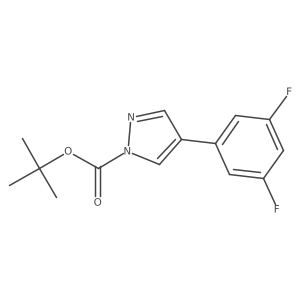 tert-butyl 4-(3,5-difluorophenyl)-1H-pyrazole-1-carboxylate Structure