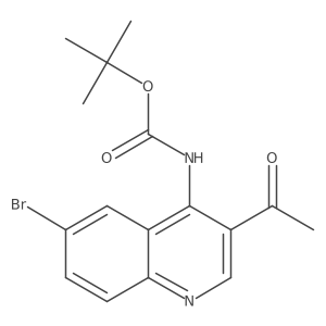 tert-butyl N-(3-acetyl-6-bromoquinolin-4-yl)carbamate Structure