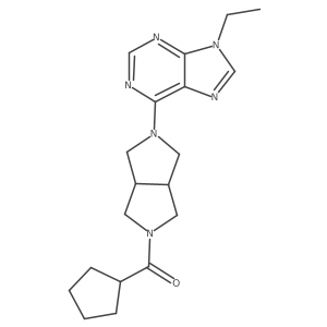 6-{5-cyclopentanecarbonyl-octahydropyrrolo[3,4-c]pyrrol-2-yl}-9-ethyl-9H-purine Structure