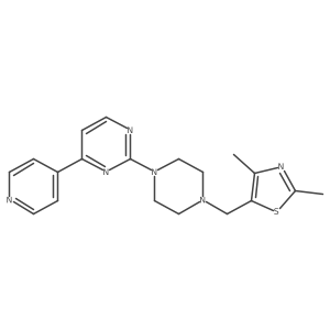 2-{4-[(2,4-Dimethyl-1,3-thiazol-5-yl)methyl]piperazin-1-yl}-4-(pyridin-4-yl)pyrimidine Structure