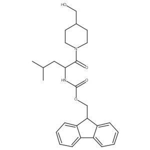 (9H-fluoren-9-yl)methyl N-{1-[4-(hydroxymethyl)piperidin-1-yl]-4-methyl-1-oxopentan-2-yl}carbamate结构式