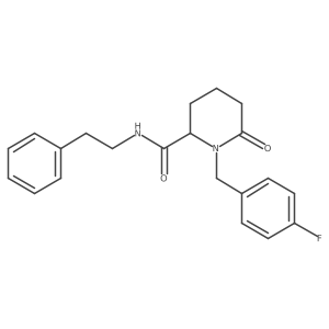 1-[(4-fluorophenyl)methyl]-6-oxo-N-(2-phenylethyl)piperidine-2-carboxamide结构式