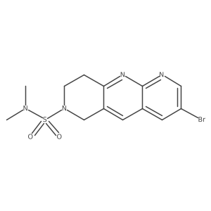 3-bromo-N,N-dimethyl-6H,7H,8H,9H-pyrido[2,3-b]1,6-naphthyridine-7-sulfonamide结构式