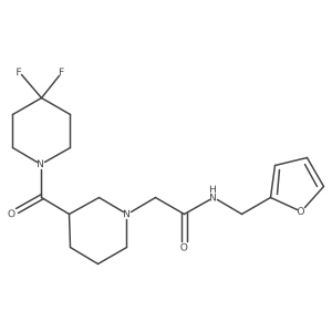2-[3-(4,4-difluoropiperidine-1-carbonyl)piperidin-1-yl]-N-[(furan-2-yl)methyl]acetamide Structure