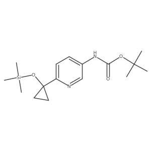 1,1-Dimethylethyl N-[6-[1-[(trimethylsilyl)oxy]cyclopropyl]-3-pyridinyl]carbamate Structure