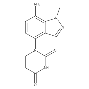 1-(7-amino-1-methyl-1H-indazol-4-yl)-1,3-diazinane-2,4-dione结构式
