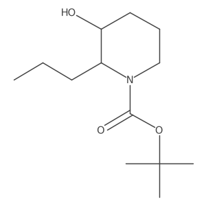 tert-butyl (2R,3R)-3-hydroxy-2-propylpiperidine-1-carboxylate结构式