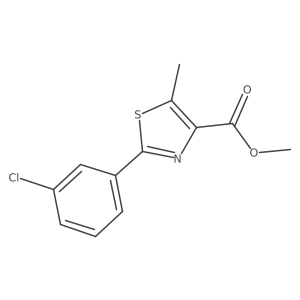 Methyl 2-(3-chlorophenyl)-5-methyl-4-thiazolecarboxylate Structure