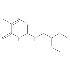 3-[(2,2-Dimethoxyethyl)amino]-6-methyl-1,2,4-triazin-5(2H)-one结构式