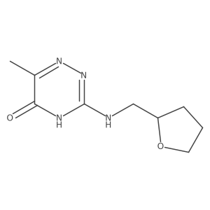 6-Methyl-3-[(tetrahydrofuran-2-ylmethyl)amino]-1,2,4-triazin-5-ol Structure