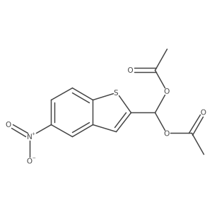 Methanediol, 1-(5-nitrobenzo[b]thien-2-yl)-, 1,1-diacetate Structure