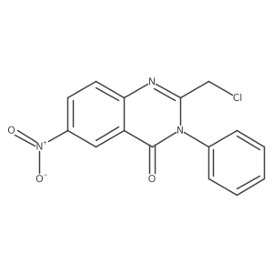 2-(chloromethyl)-6-nitro-3-phenylquinazolin-4(3H)-one结构式