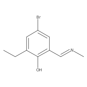 4-Bromo-2-ethyl-6-[(methylimino)methyl]phenol Structure