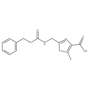 2-({[(Benzyloxy)carbonyl]amino}methyl)-5-methyl-1,3-oxazole-4-carboxylic acid结构式