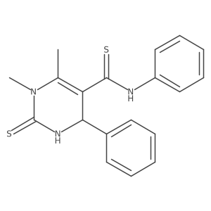 1,6-dimethyl-N,4-diphenyl-2-thioxo-1,2,3,4-tetrahydropyrimidine-5-carbothioamide结构式