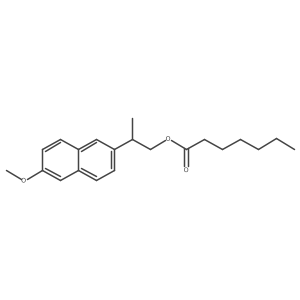 Heptanoic acid, 2-(6-methoxy-2-naphthalenyl)propyl ester结构式