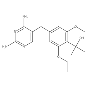 2-[4-[(2,4-Diaminopyrimidin-5-yl)methyl]-2-ethoxy-6-methoxyphenyl]propan-2-ol结构式