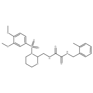 N1-((3-((3,4-dimethoxyphenyl)sulfonyl)-1,3-oxazinan-2-yl)methyl)-N2-(2-methylbenzyl)oxalamide结构式