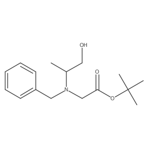 tert-Butyl (S)-N-benzyl-N-(1-hydroxypropan-2-yl)glycinate结构式