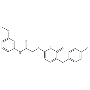 2-{[6-(4-chlorobenzyl)-5-hydroxy-1,2,4-triazin-3-yl]sulfanyl}-N-(3-methoxyphenyl)acetamide Structure