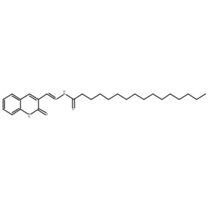 N'-((2-Oxo-1,2-dihydroquinolin-3-yl)methylene)palmitohydrazide Structure