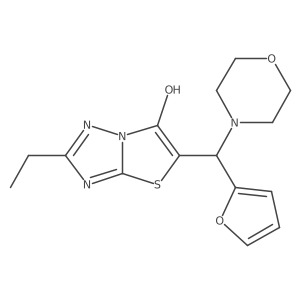 2-Ethyl-5-(furan-2-yl(morpholino)methyl)thiazolo[3,2-b][1,2,4]triazol-6-ol Structure