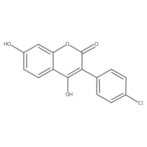 3-(4-chlorophenyl)-4,7-dihydroxy-2H-chromen-2-one结构式