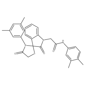 N-(3,4-dimethylphenyl)-2-(3'-(3,5-dimethylphenyl)-2,4'-dioxospiro[indoline-3,2'-thiazolidin]-1-yl)acetamide Structure