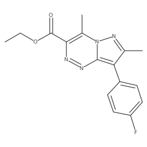 Ethyl 8-(4-fluorophenyl)-4,7-dimethylpyrazolo[5,1-c][1,2,4]triazine-3-carboxylate Structure