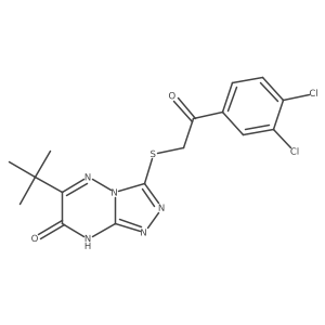 6-tert-butyl-3-{[2-(3,4-dichlorophenyl)-2-oxoethyl]sulfanyl}[1,2,4]triazolo[4,3-b][1,2,4]triazin-7(8H)-one Structure