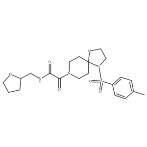 2-oxo-N-((tetrahydrofuran-2-yl)methyl)-2-(4-tosyl-1-oxa-4,8-diazaspiro[4.5]decan-8-yl)acetamide Structure
