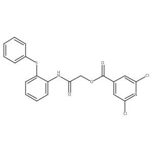 {[2-(Phenylsulfanyl)phenyl]carbamoyl}methyl 2,6-dichloropyridine-4-carboxylate结构式
