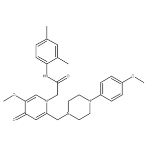N-(2,4-dimethylphenyl)-2-(5-methoxy-2-((4-(4-methoxyphenyl)piperazin-1-yl)methyl)-4-oxopyridin-1(4H)-yl)acetamide Structure