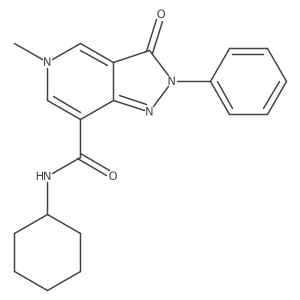 N-cyclohexyl-5-methyl-3-oxo-2-phenyl-3,5-dihydro-2H-pyrazolo[4,3-c]pyridine-7-carboxamide Structure