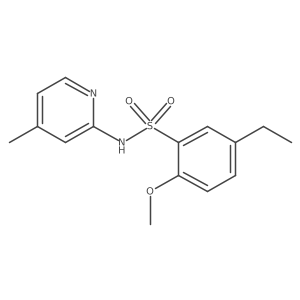 5-ethyl-2-methoxy-N-(4-methyl-2-pyridinyl)benzenesulfonamide结构式