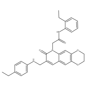N-(2-ethylphenyl)-2-(8-(((4-ethylphenyl)amino)methyl)-7-oxo-2,3-dihydro-[1,4]dioxino[2,3-g]quinolin-6(7H)-yl)acetamide Structure