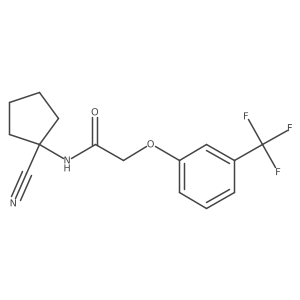 N-(1-cyanocyclopentyl)-2-[3-(trifluoromethyl)phenoxy]acetamide结构式