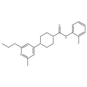 4-(6-ethoxy-2-methylpyrimidin-4-yl)-N-(2-fluorophenyl)piperazine-1-carboxamide结构式