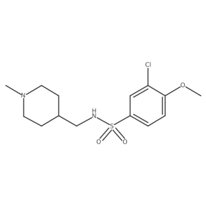 3-chloro-4-methoxy-N-((1-methylpiperidin-4-yl)methyl)benzenesulfonamide Structure