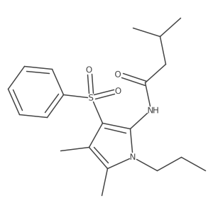 N-[4,5-dimethyl-3-(phenylsulfonyl)-1-propyl-1H-pyrrol-2-yl]-3-methylbutanamide Structure