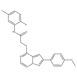 N-(2,5-difluorophenyl)-2-{[2-(4-methoxyphenyl)pyrazolo[1,5-a]pyrazin-4-yl]sulfanyl}acetamide结构式