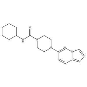 N-cyclohexyl-4-{[1,2,4]triazolo[4,3-b]pyridazin-6-yl}piperazine-1-carboxamide结构式