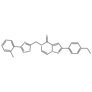 2-(4-ethylphenyl)-5-{[3-(2-methylphenyl)-1,2,4-oxadiazol-5-yl]methyl}-4H,5H-pyrazolo[1,5-a]pyrazin-4-one Structure