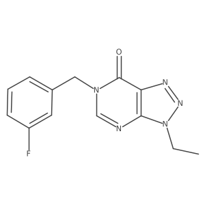 3-ethyl-6-[(3-fluorophenyl)methyl]-3H,6H,7H-[1,2,3]triazolo[4,5-d]pyrimidin-7-one Structure